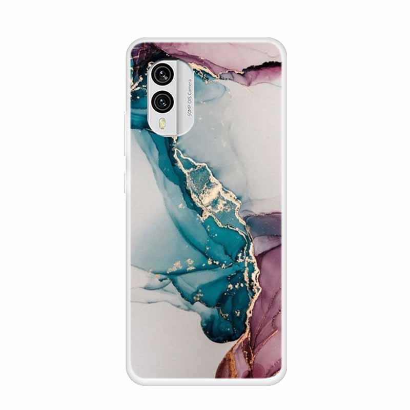 For Nokia X30 5G Case C31 C20 C10 Clear Marble TPU Soft Silicone Print Cover for NOKIA C31 X 30 Transparent Para On for NokiaX30