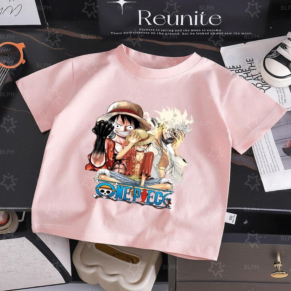 Kids TShirt Anime Cartoon Print Summer Casual Short Sleeve Tee for Boys Girls Fashion Tops