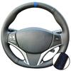 Hand Stitched Wear Resistant Perforated Non-slip Artificial Leather 2014-2016 Steering Wheel Cover For Toyota Yaris Vios