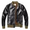 Chinese Size Classic A1 Baseball Suit Men Leather Jacket Oil Waxed Genuine Horsehide Short Autumn