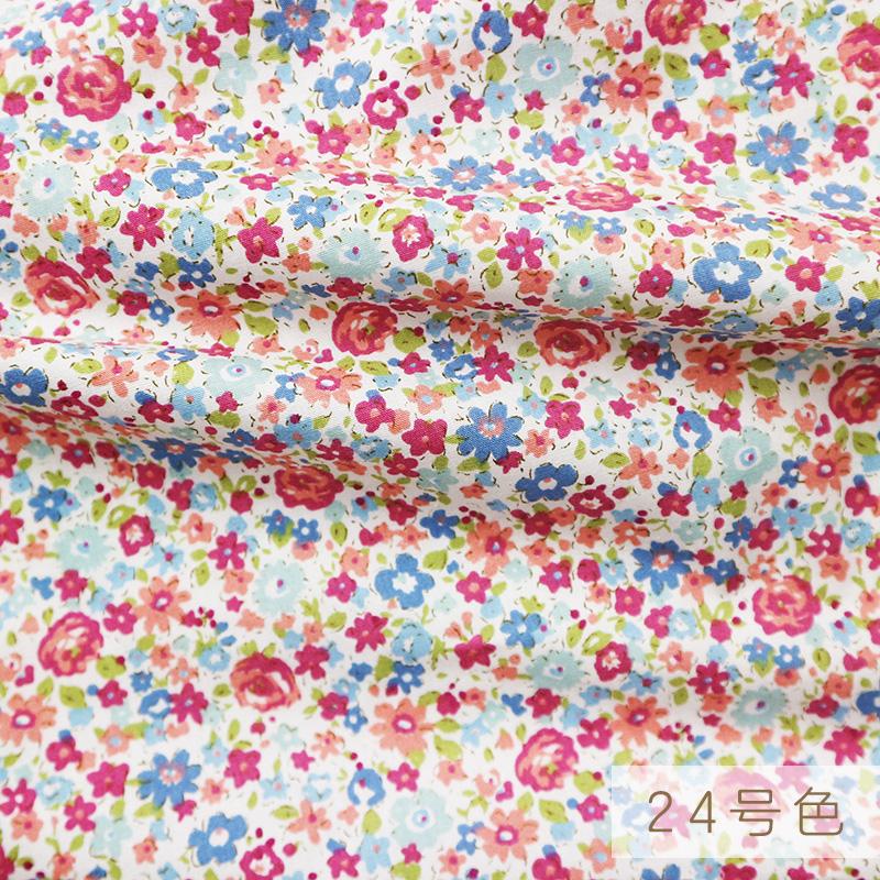 

145x50cm Pure Cotton Fabric Small Floral Printed Fabric For Kids Clothing Dresses Handmade DIY Sewing Cloth TJ9772 145x50cm