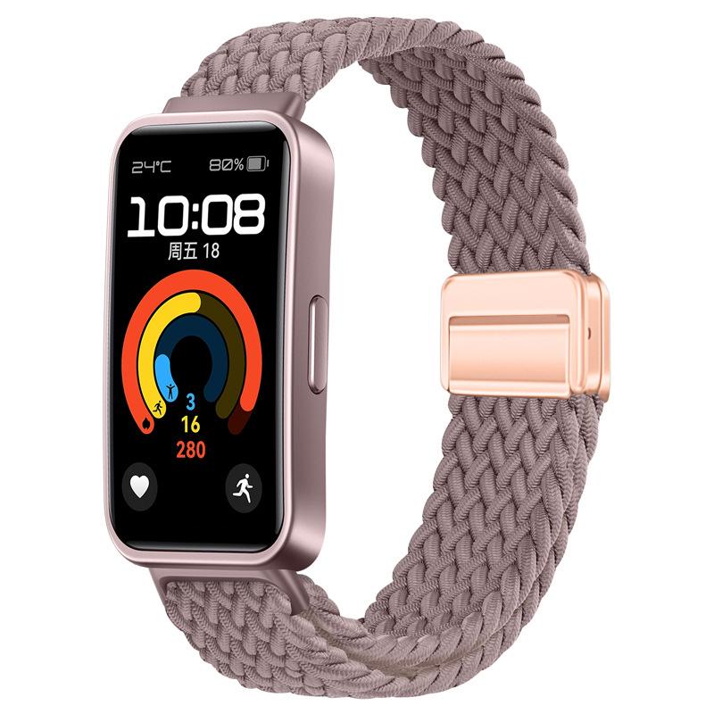 Geflochtenes Nylon-Schlaufenarmband für Huawei Band 10 9 8 Verstellbares Armband mit magnetischem Verschluss für Huanwei Band 10/9 Armbandzubehör