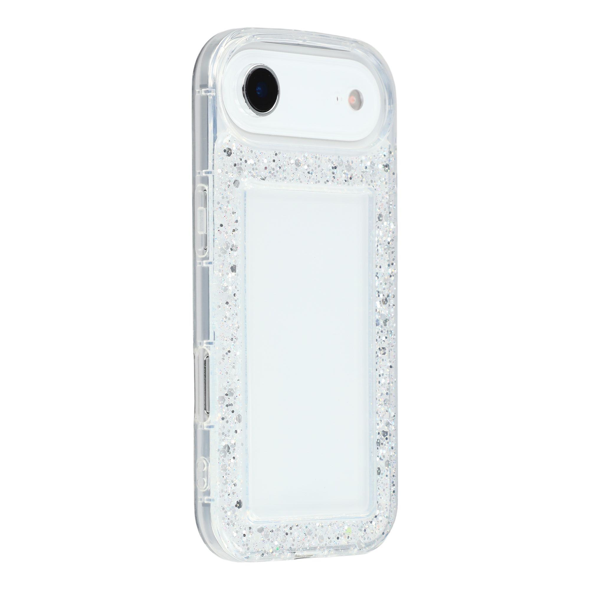 

For iPhone Air Case Glitter Epoxy Soft TPU Clear Back Cover