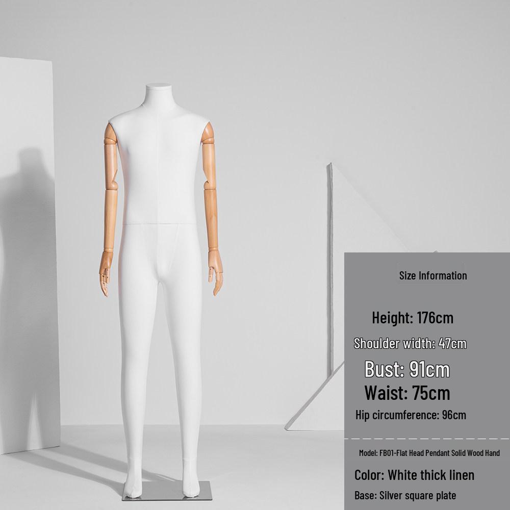 Korean Style Men's Full Body Fabric Mannequin for Clothing Display