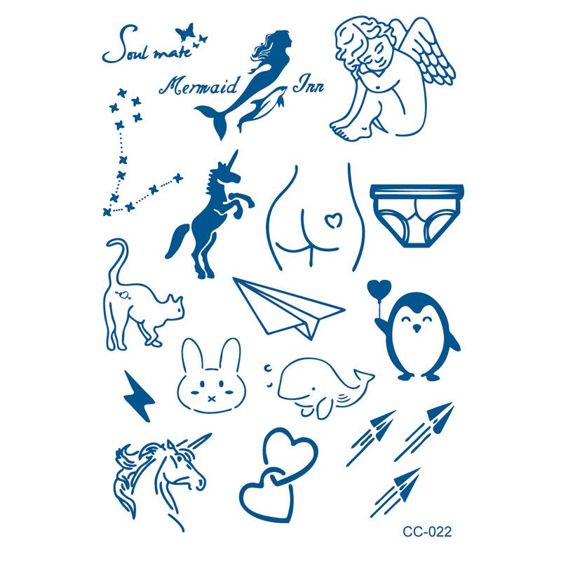 Herbal plant finger cochlear small picture juice tattoo stickers last 15 days ins wind semi-permanent