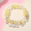 Sanrio Cinnamoroll Crystal Beaded Bracelet - Handmade Cartoon Gift for Female Students, Friends, and Couples.