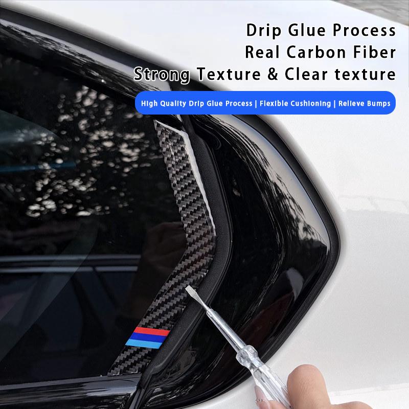 AAAPA1 2PCS Real Carbon Fiber Car Rear Window Protective Strip Cover Sticker Auto Accessories For BMW 3 Series G20 2020-2026
