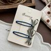 Korean Retro Plaid Bow Hairpin Hairpin Ins Basic All-match Girls Do Not Hurt Their Hair Side Bangs Hairpin