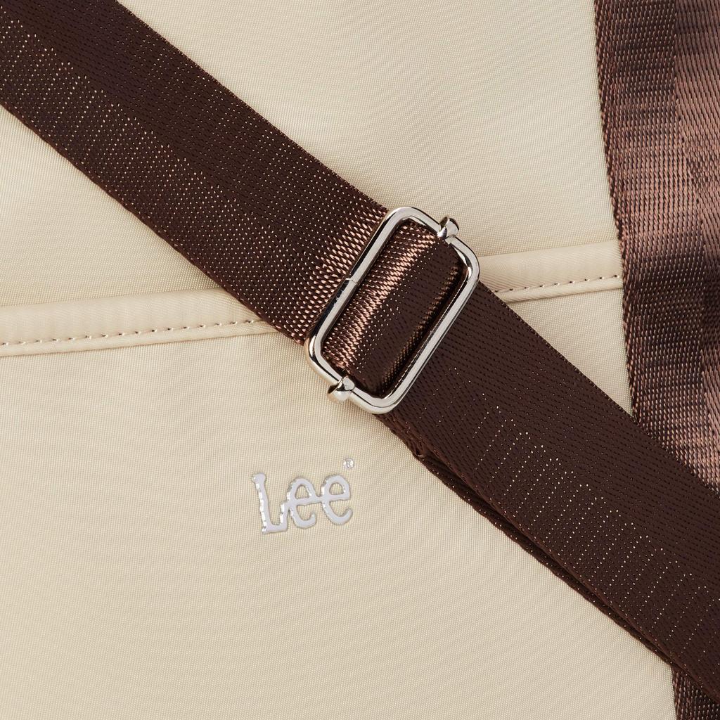 Lee Boston Bag with Lee Logo Silver Foam Lightweight Nylon Diaper Beige Print, Twill, 2-Way Bag/Shoulder Bag,