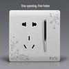 Decorative Wall Socket & Switch Module - Five-Hole Household Power Panel