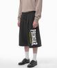 PRINOAR Bow Tie Logo 02 Single Pleated Bermuda Shorts - Black