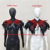 Halloween Masquerade Feather Cape Shawl Bolero with Optional Multi-Color Choices