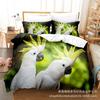 3D Digital Printing Bedding Four-Piece Set Three-Piece Set Parrot Bed Sheet Quilt Pillow