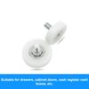 Smooth Sliding Drawer Bearing Pulley 4Pcs with Screw M6 External Thread Wear Resistant Wheels for Closet Cabinet Moving