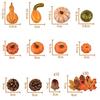 Halloween decorations 50PCS mini pumpkins fake pine cones acorns autumn leaves combination ornament set Thanksgiving seasonal parties stores rooms