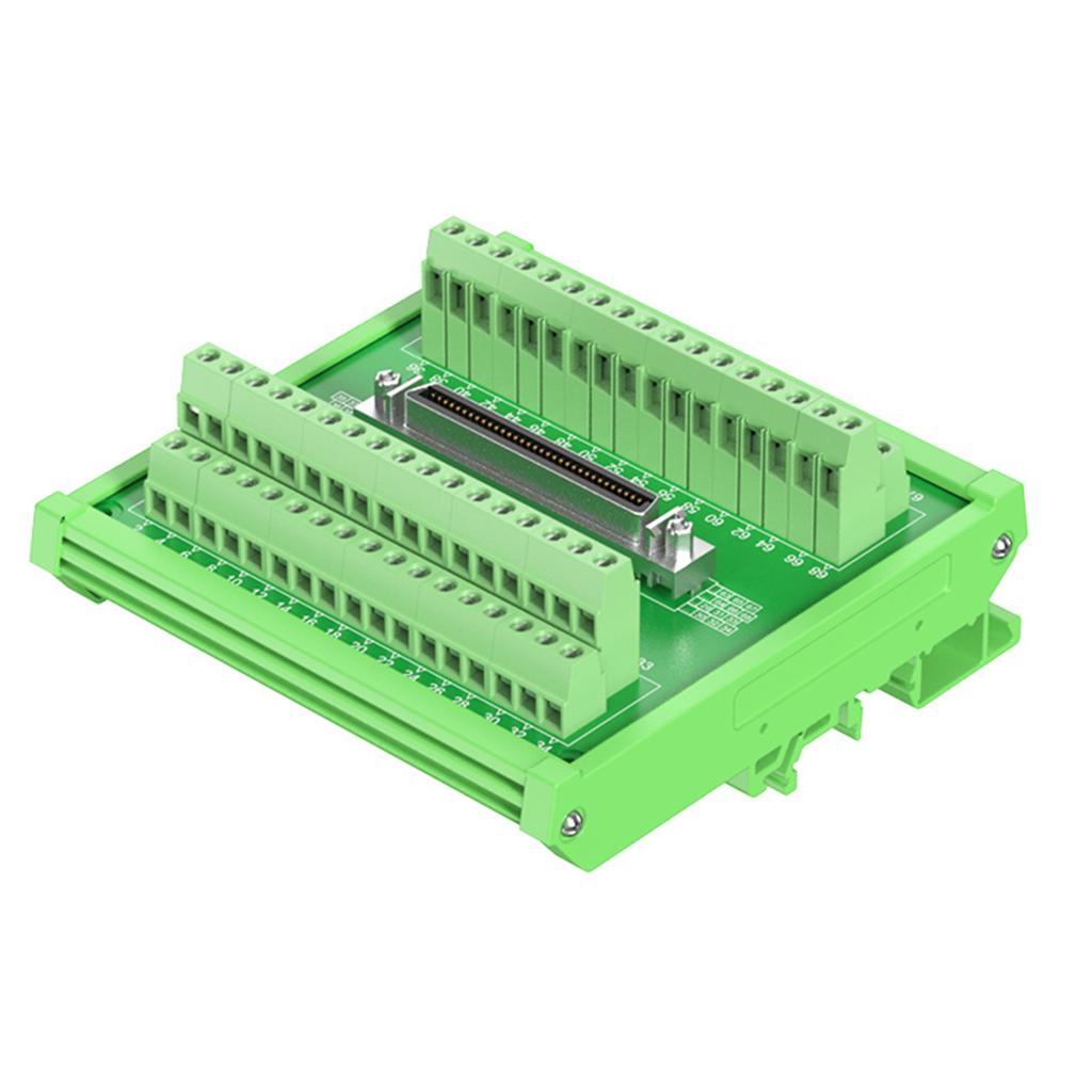 SCSI Rail Mounted Terminal Block Connectors 14P to 100P Optional Female Interfaces for Tape Drives and Scanners