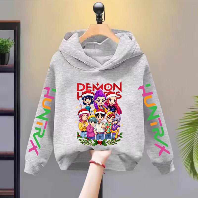 Stil KPOP Kinder-Hoodie Modisch und Bequem Weihnachtsserie Mädchen Modische Oversized Sportbekleidung Feiertagsserie