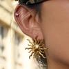 European and American Stainless Steel Sun Stud Earrings Do Not Fade Titanium Steel Earrings