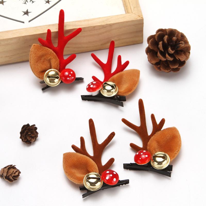 Weihnachts-Rentier-Geweih-Haarspangen für Kinder - Niedliche Cartoon-Haaraccessoires für Partydekorationen