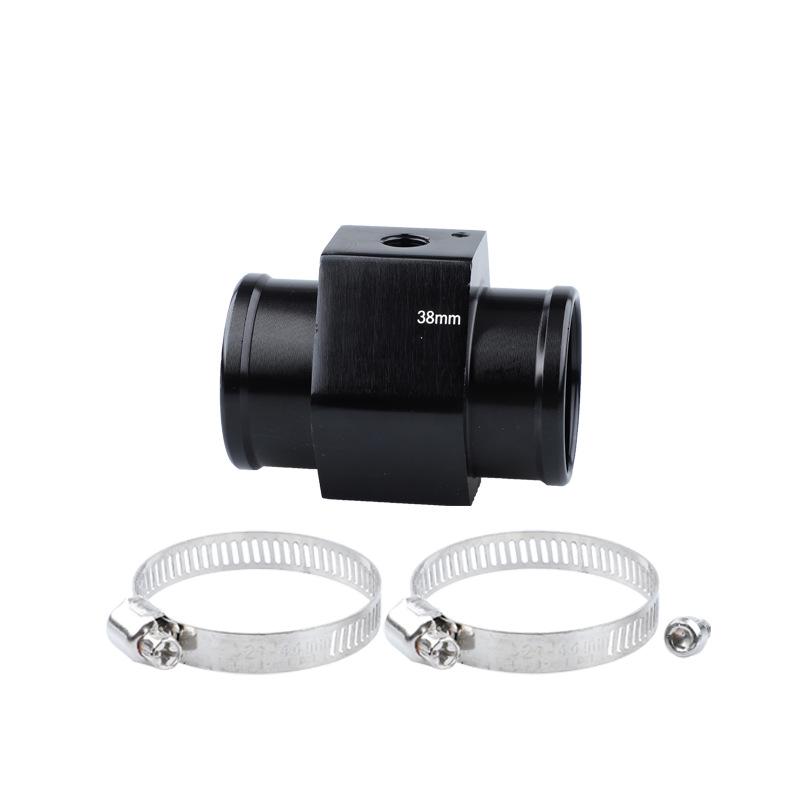 Universal Blue/Black Water Temperature Temp 26mm-40mm Sensor Gauge Joint Pipe Radiator Hose Adapter with 2 Clamps