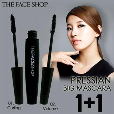 Freshian Máscara de Pestañas Big 1+1, Volumen, Rizadora, Maquillaje, Kbeauty, Cosméticos coreanos, muestra