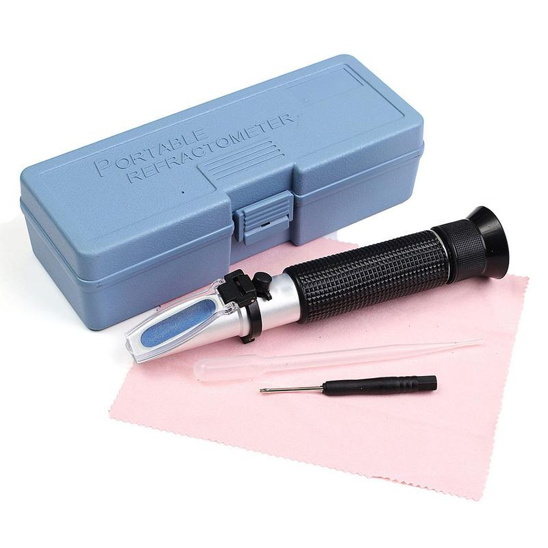 Salinity Meter Refractometer Dual Scale 1.0 to 1.07 S.G. Salt Tester for Drinking Water Aquarium Salt Test Tester Seawater