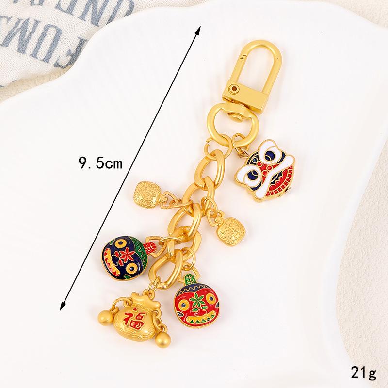 1Pcs New Chinese Style Cute Lucky Cat Keychain Cartoon Kitten Car Bag Charm Ornaments Pendant Keyring Jewelry Couple Gift