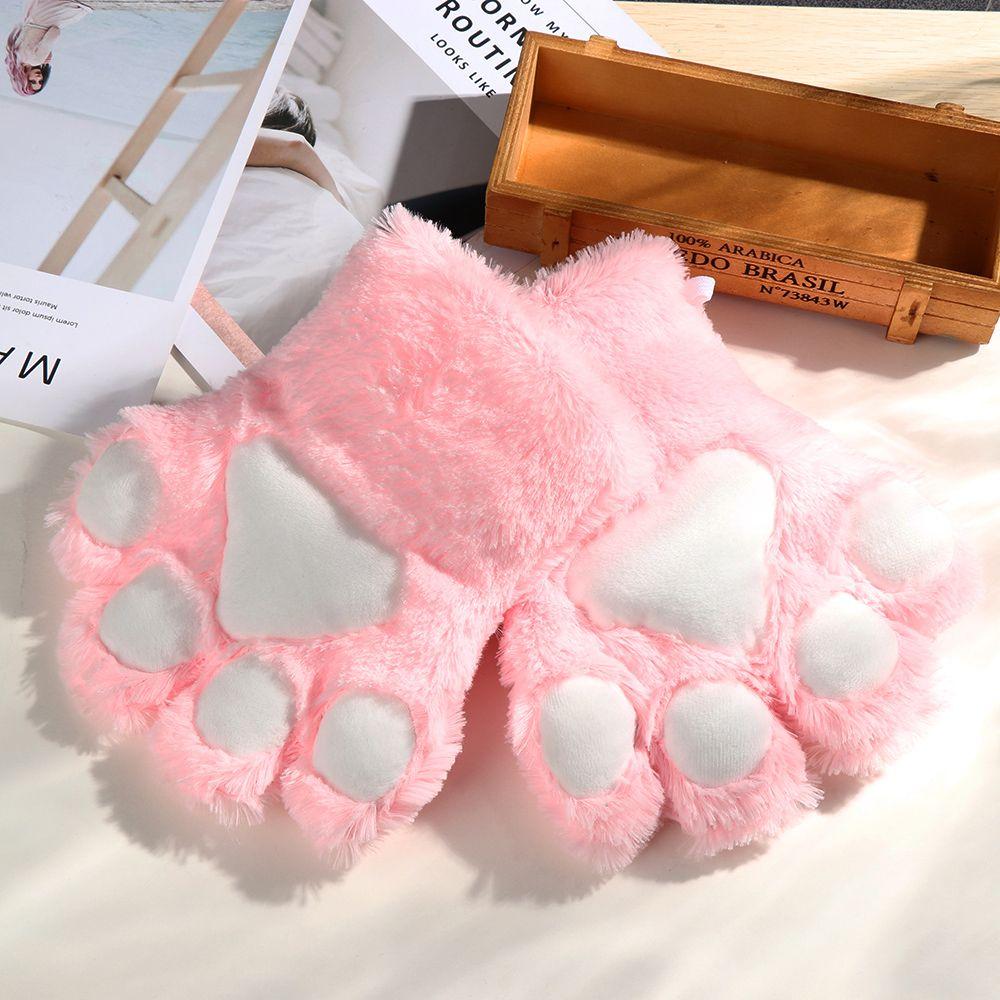 1pcs Fluffy Bear Claw Cute Paw Mittens Cat Claw Gloves Plush Anime Cosplay Gloves