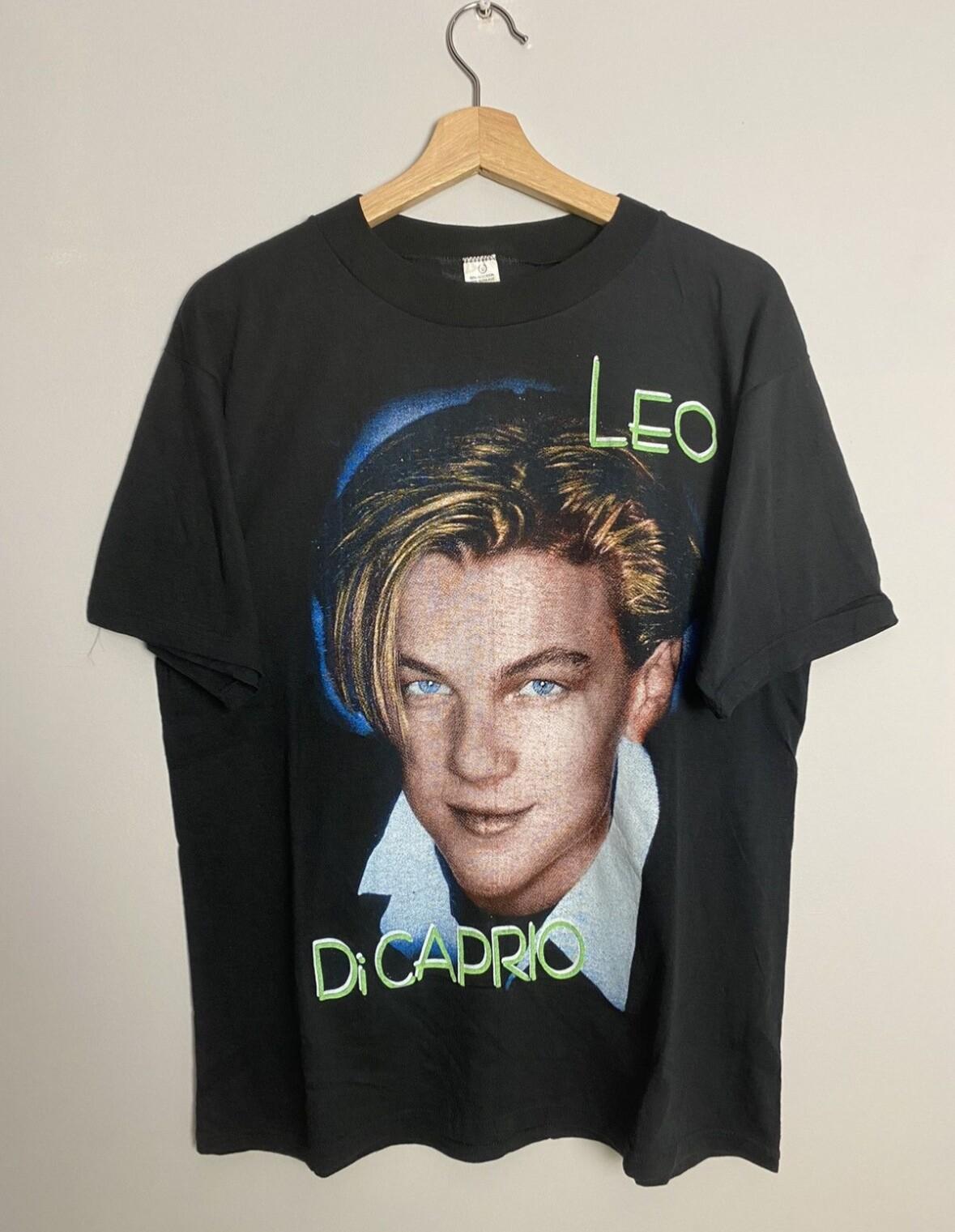 Leonardo DiCaprio 90s Titanic Bootleg Vintage Movie L Black Unisex T-Shirt M