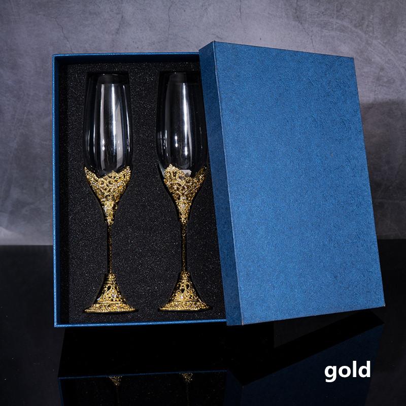 

1-2 шт. продано Свадебные фужеры для шампанского Серебряные бокалы для тостов Металлическая основа Замысловатый ажурный узор Ослепительный хрустальный свадебный подарок 230ml