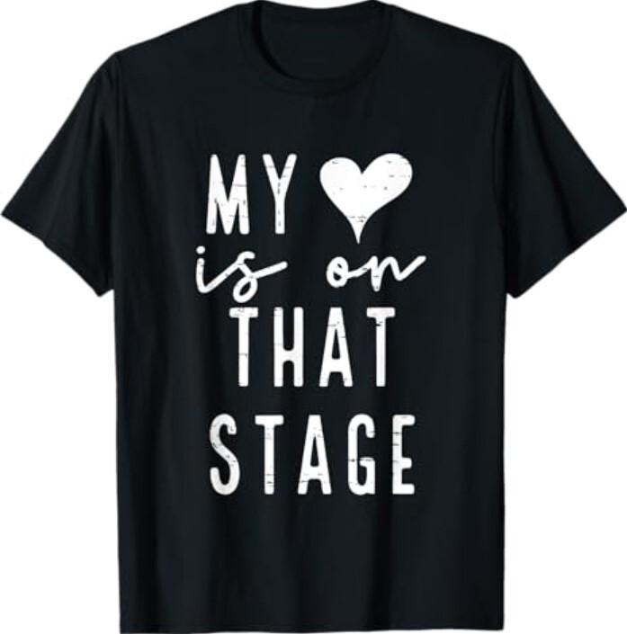 

Retro My Heart Is On That Stage Funny Dance Mom T-Shirt Unisex T-Shirt S