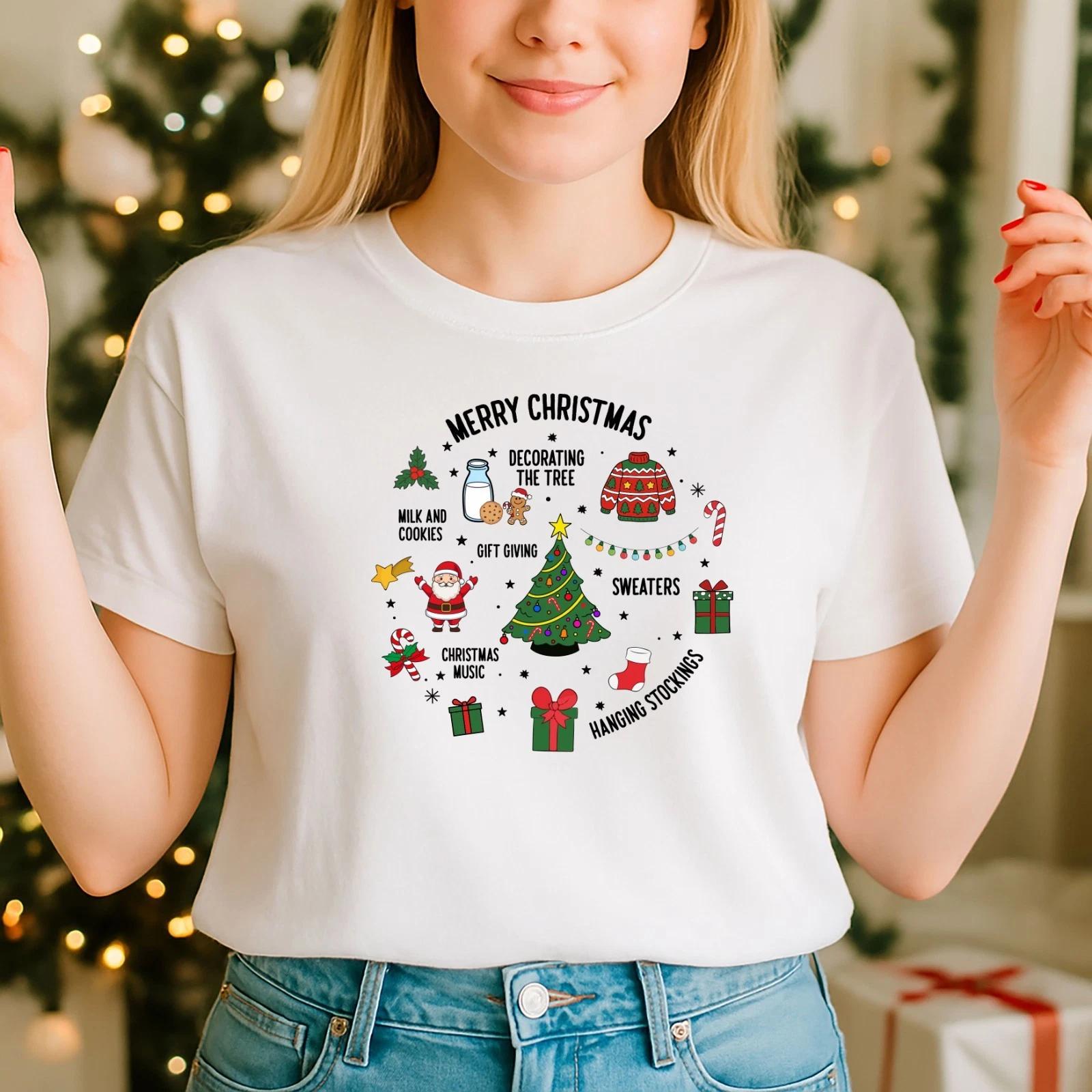 2025 Christmas unisex Tshirt,Night before Christmas Family, Christmas Gift (CH) L