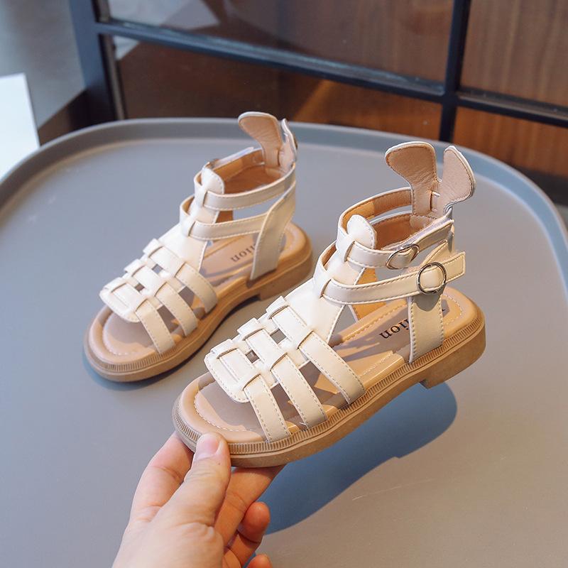 

Girls Sandals Summer New Children s Sandals Anti slip Girl Roman Sandals Fashion Princess Shoe Soft soled Girl Shoe kids Shoes 23insole14.5cm бежевый