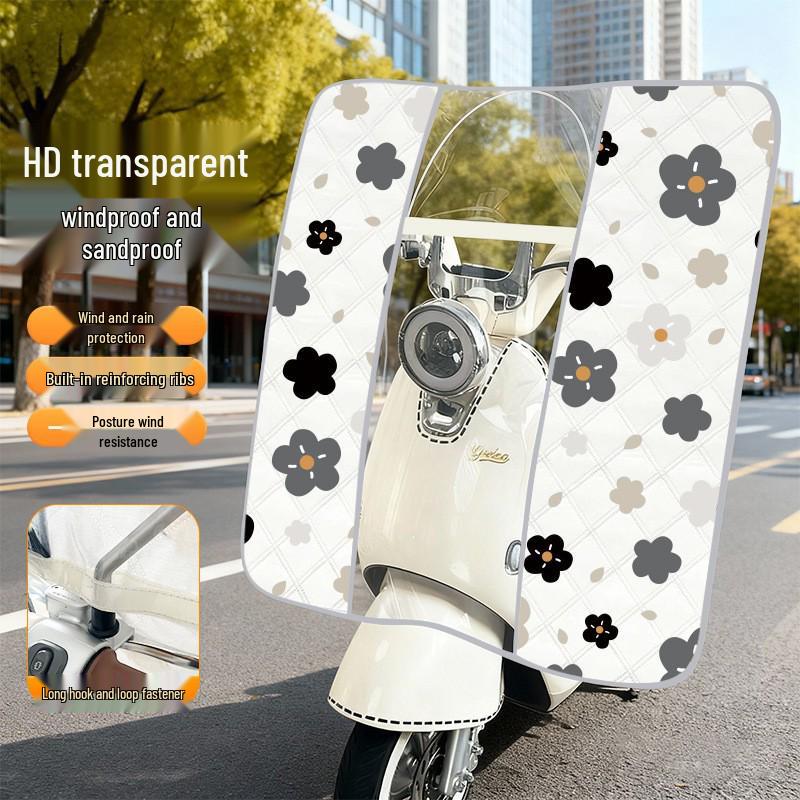 Electric Car and Scooter Transparent Rainproof Windshield Cover