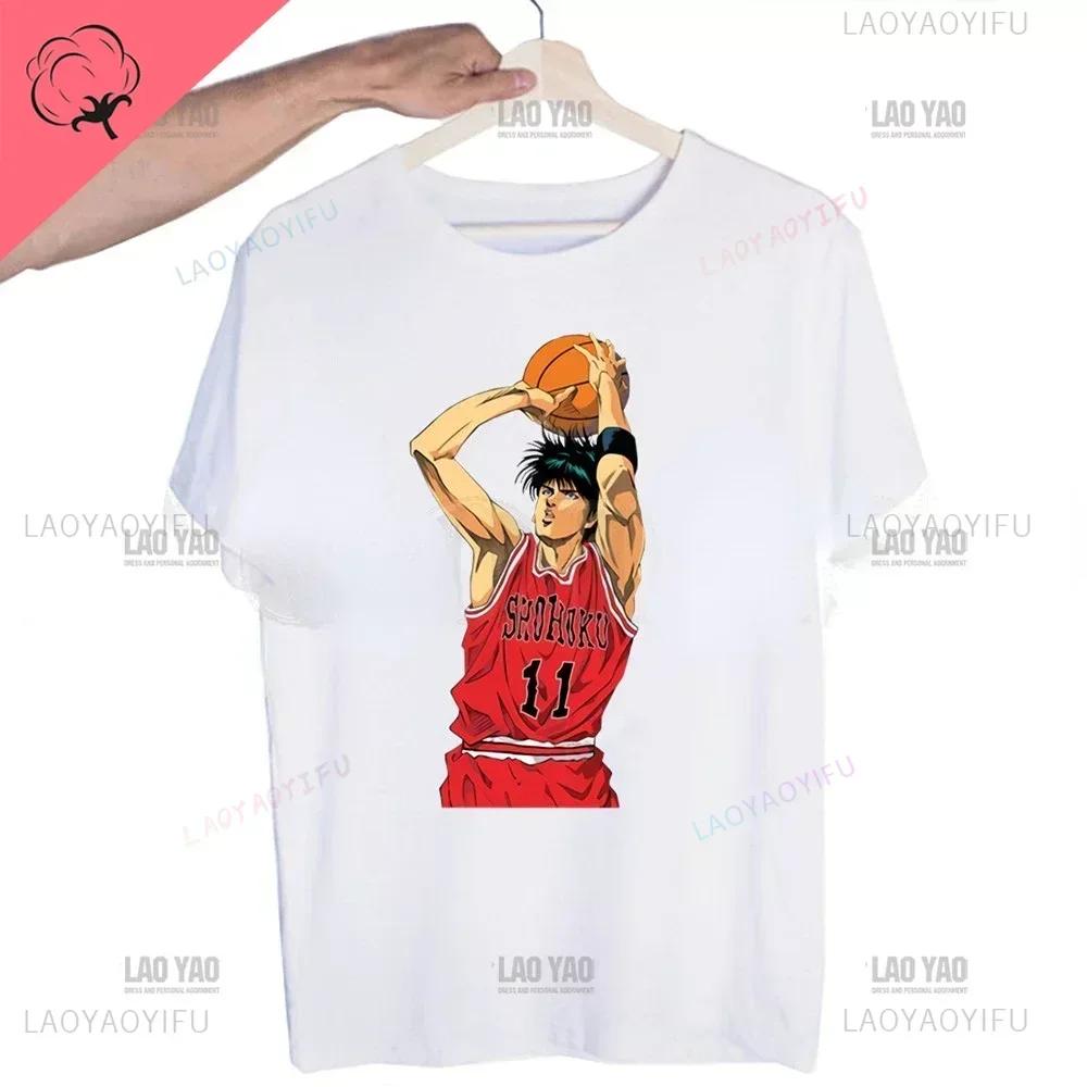 Classic Japanese Anime Harajuku SLAM DUNK Tshirt for Men Short Sleeve Man Tops T Shirt for Male White Casual T Shirt Women Tees