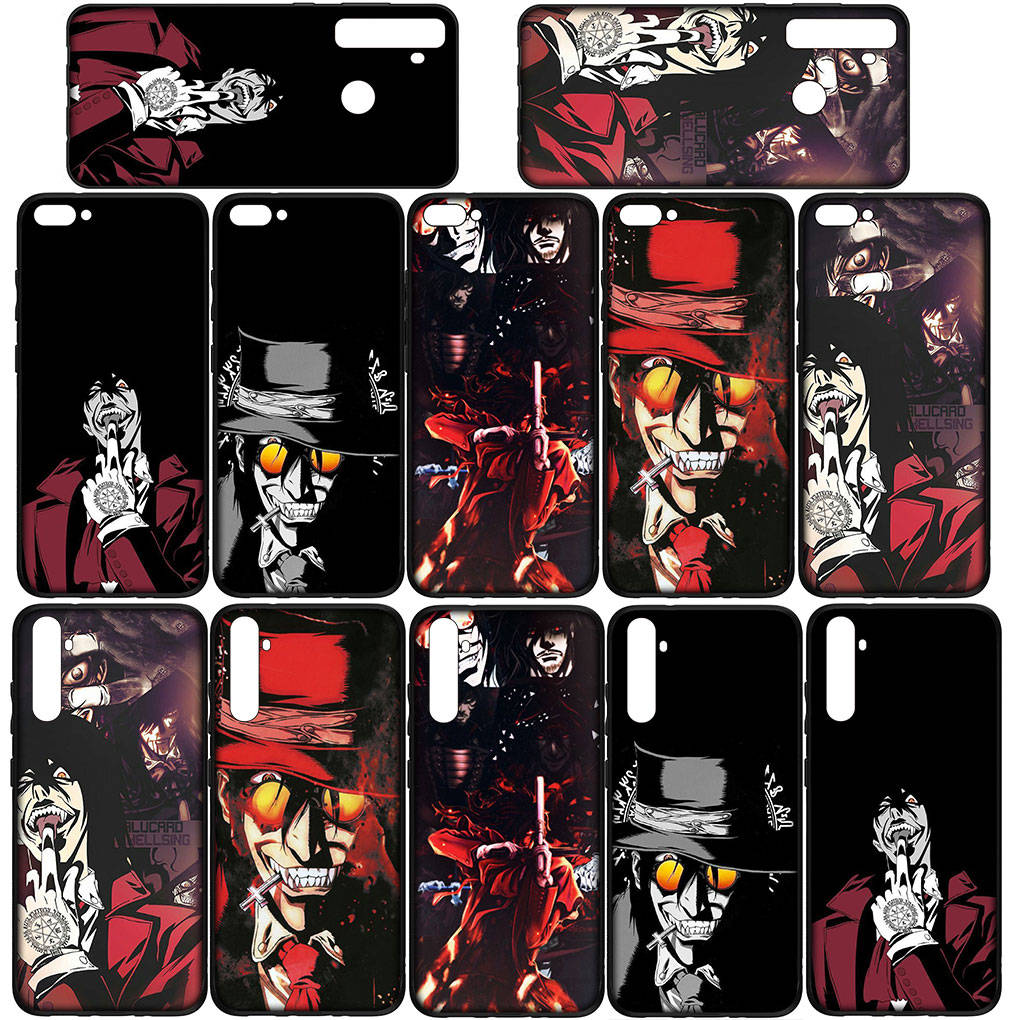 Capa de Celular para Samsung Galaxy S25 S24 S23 iPhone 16 15 Xiaomi Redmi Note 14 13 12 16E X 11 Pro Max 14C OPPO Moto Huawei Comics Hellsing Alucard Capa