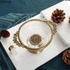 Brass Glass Fruit Plate European Retro High Foot Plate Ice Cream Dessert Plate Jewelry Plate Home Kitchen Decoration Tableware