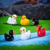 7Pcs Demon Ducks Mini Resin Halloween Ducks Miniatures, Diy Fairy Craft Micro Landscape Ornament Accessories Supplies