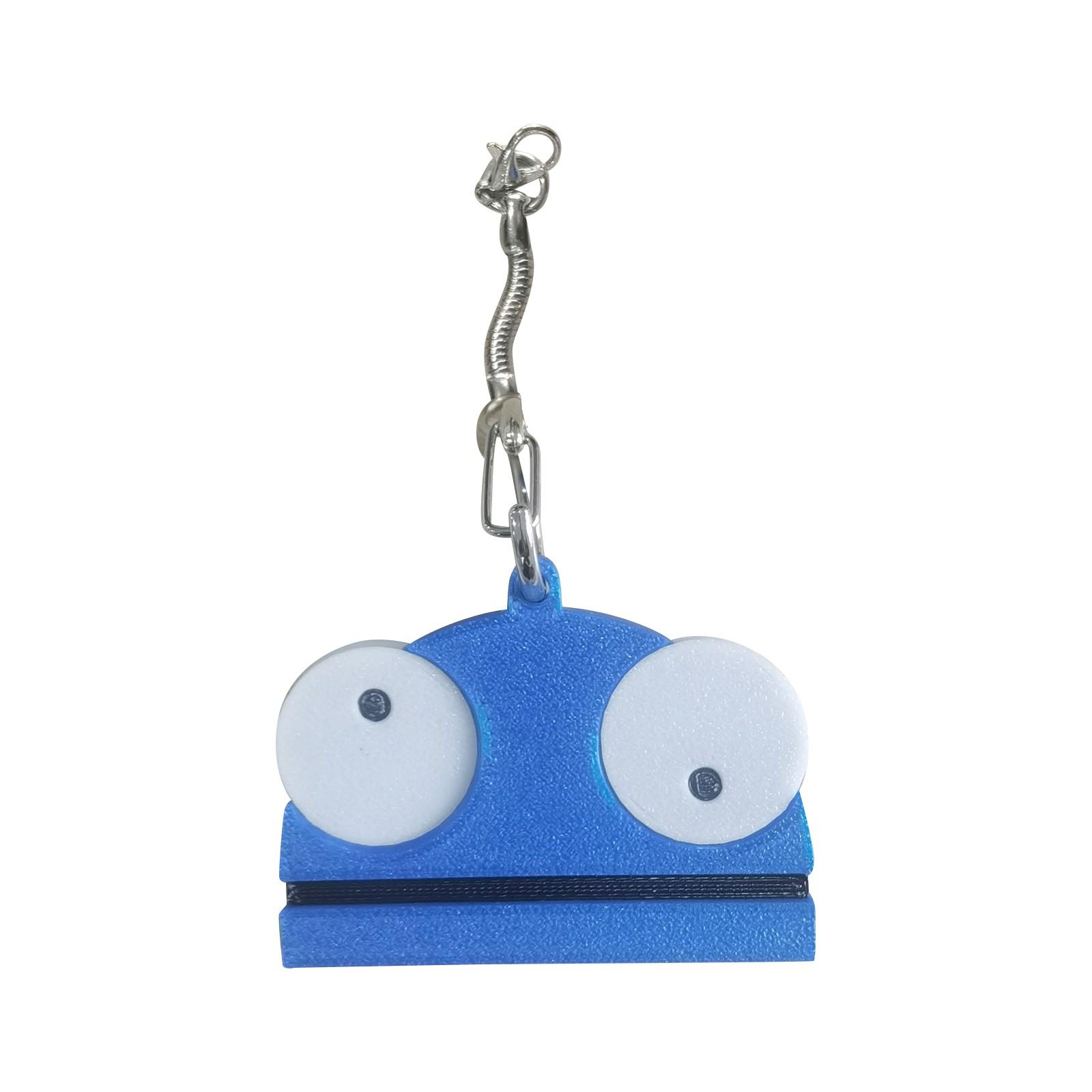 

3D-печатная игрушка с брелоком в виде головы с движущимися глазами One Size синий