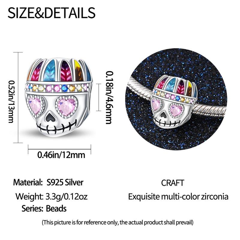 Colorful Copper Purple Witch & Eagle Dangle Charm Fits Bracelet For Women Diy Halloween Pumpkin Beads Party Gift