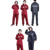 Women Men Outdoor Waterproof Rain Gear with Reflective Strip Hooded Coat & Pant Rain Suit