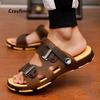 Cresfimix Sandalias Male Fashion Comfortable Slip on Beach Sandals Men Cool Spring Anti Skid Sandals Summer Sandal Shoes E3498