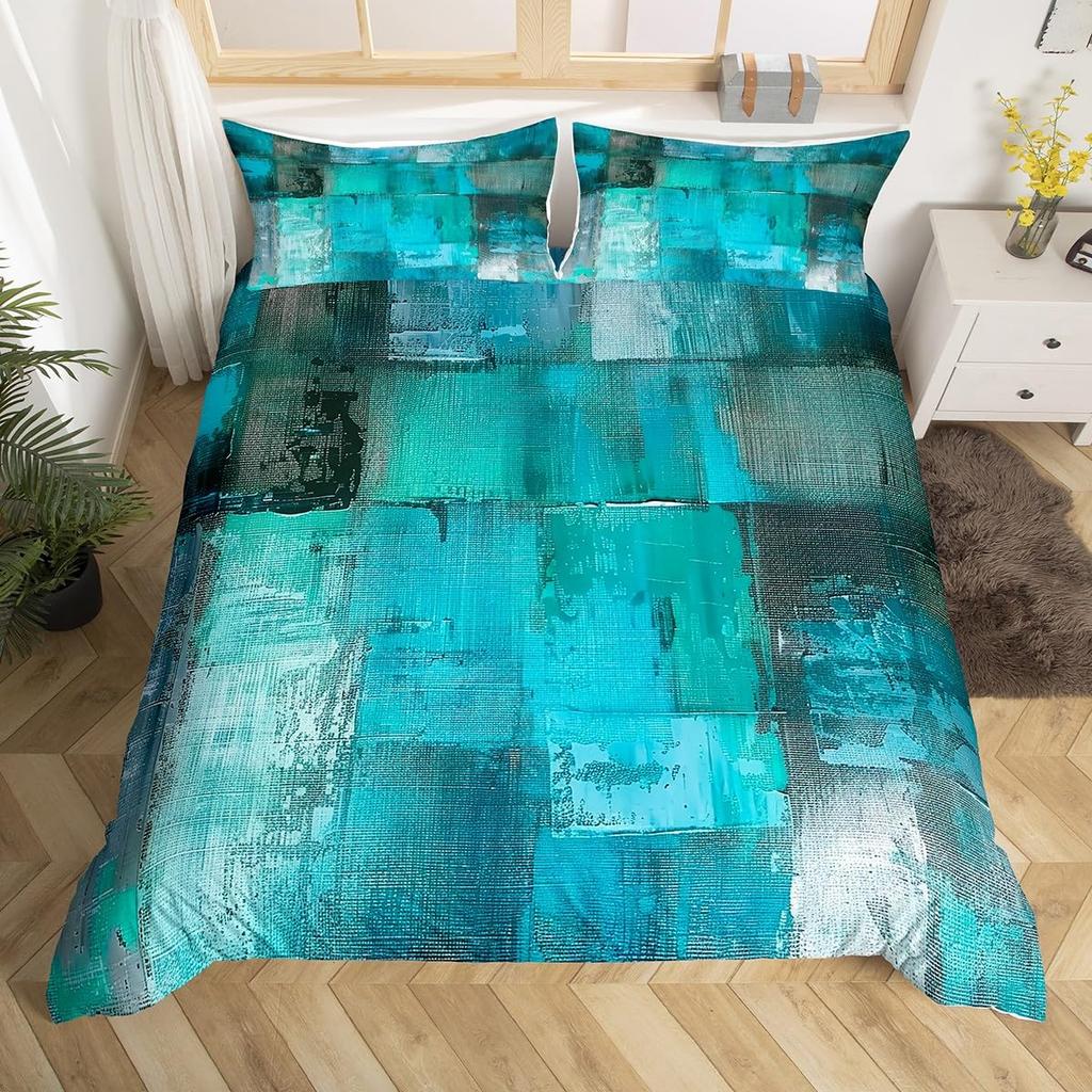 Watercolor Duvet Cover Set For Kids Teens Queen King Size Quilt Covers Lightweight Down 2 Pillowcases 1 Duvet Cover No Comforter