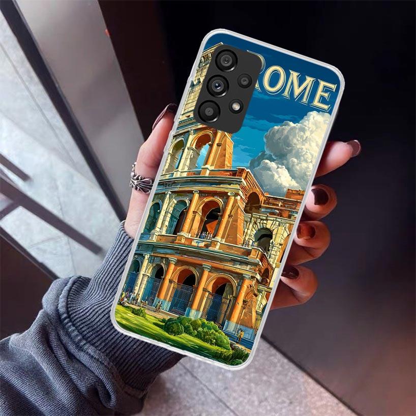 Roman Colosseum Phone Case For Samsung Galaxy A52 A51 A50S A32 A22 A12 A02S A72 A71 A31 A70 A30S Note 20 Ultra 10 Plus S10 Galax