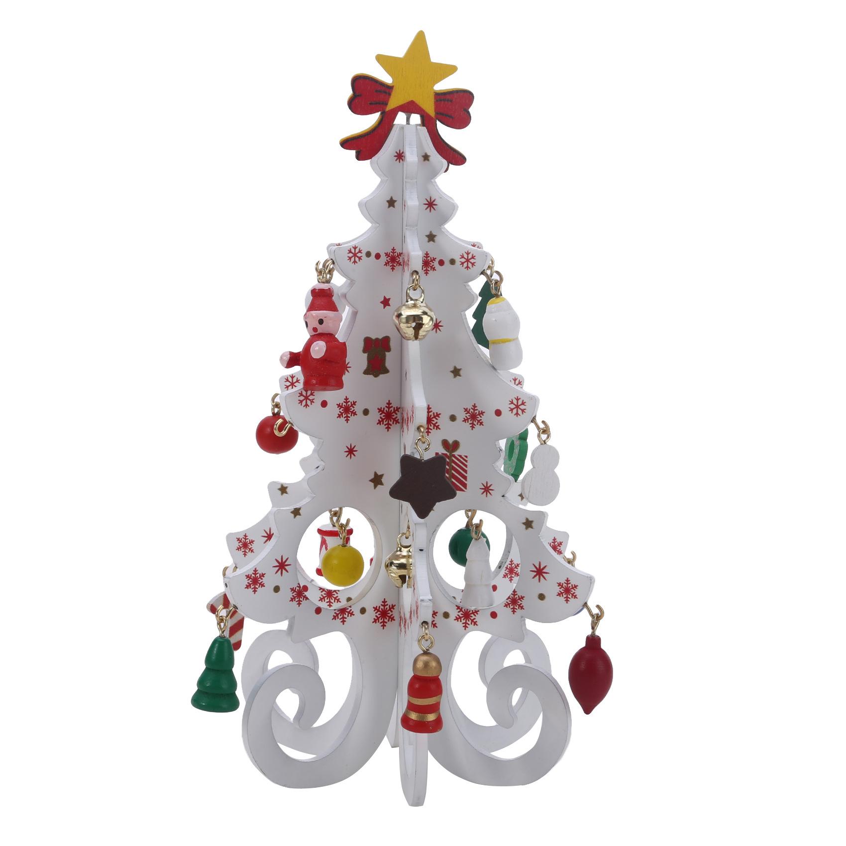 

Christmas Visit Gift Ornament Handmade Wooden Christmas Tree Decoration-1pc Holiday Decoration Gifts белый