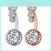 New Arrival Belly Button Ring With Zirconia Embellishments Stainless Steel Piercing Jewelry For A Sensual Look