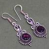 Set Amethyst Pendant Earrings Girls  Earring Necklace Sterling