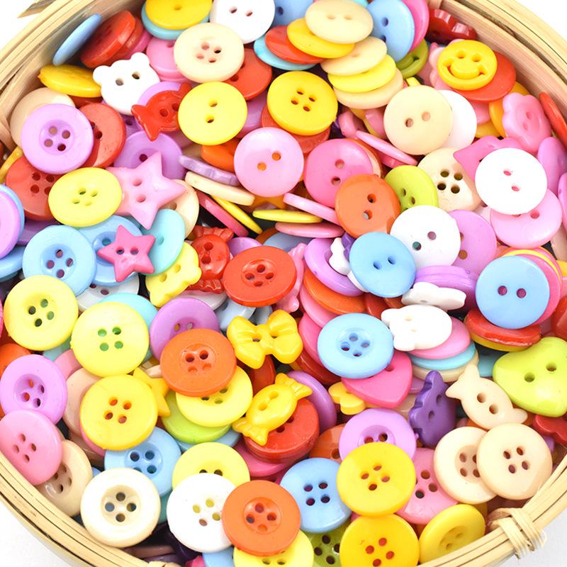 Children's DIY Colorful Button Painting Kit - Creative Love Bear Design for Kindergartens