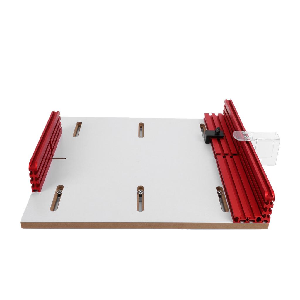 Tischkreissägen Queranschlag Schlitten Verstellbare Führung Aluminium Anschlag Holzbearbeitungs Schablone Oberfräsen Schlitten Bausatz für 3/4x3/8 Gehrungsnut