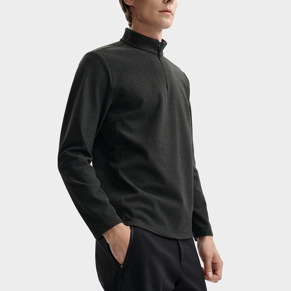 FILA Fw25 Blue Series Pullover Stand Collar Knitted Long Sleeve T-Shirt Men Tops F11M542212F-BK